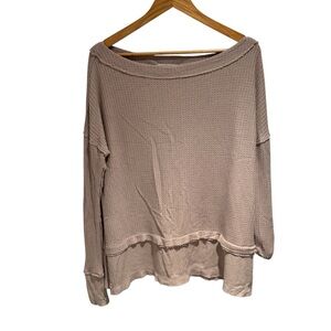 WE THE FREE Pink-ish Waffle Long Sleeve Tunic - size XS